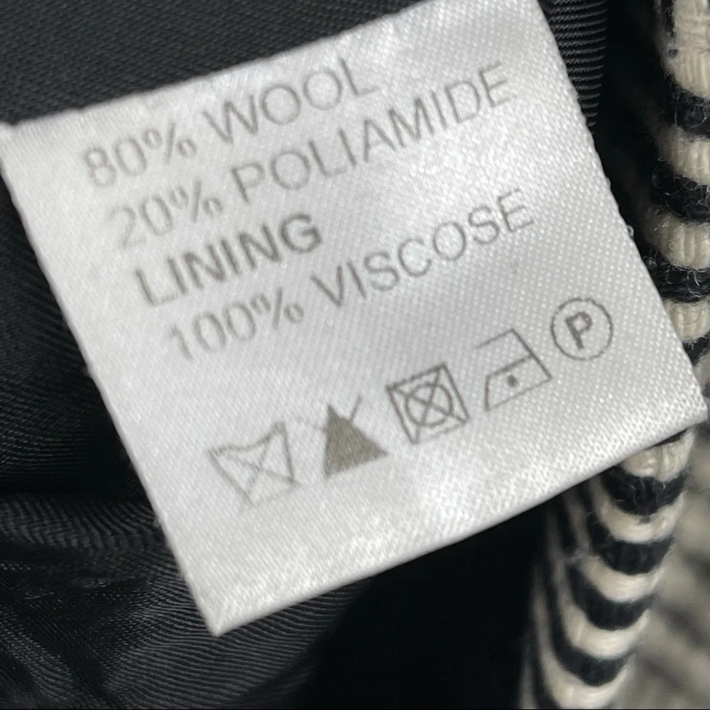 REISS Houndstooth Button Down Coat - Picture 6 of 6